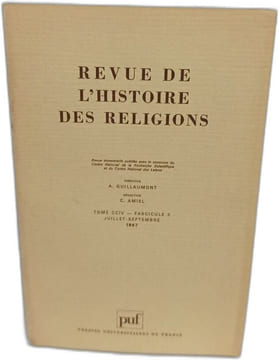 Revue de l'histoire des religions Tome CCIV- Fascicule 1à 4. A. Guillaumont C. Amiel