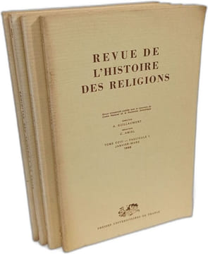 Revue de l'histoire des religions Tome CCIII -Fascicule 1à 4. A. Guillaumont C. Amiel