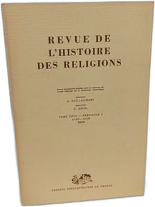 Revue de l'histoire des religions Tome CCIII -Fascicule 1à 4