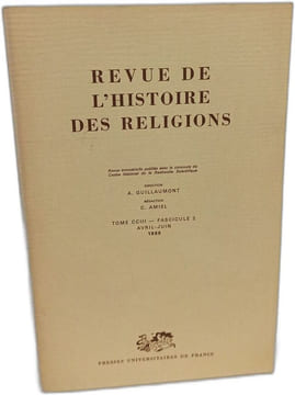 Revue de l'histoire des religions Tome CCIII -Fascicule 1à 4. A. Guillaumont C. Amiel