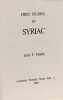 First Studies in Syriac - university semitics study aids 6. John F. Healey