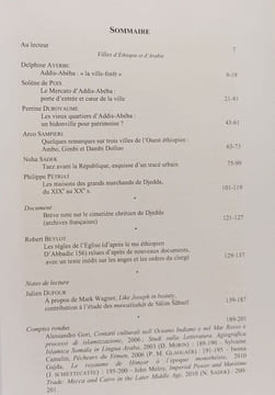 - Pount cahiers d'études Corne d'Afrique - Arabie du Sud - A l'Ouest d'Aden: villes et espaces 2010 n°4 + Villes d'Ethiopie et d'Arabie 2011 n°5 + ...