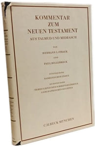 Kommentar zum Neuen Testament 6 Bde. Bd.5/6 Rabbinischer Index Verzeichnis der Schriftgelehrten geographisches Register: Hrsg. v. Joachim Jeremias u. a