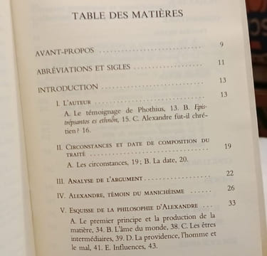 Contre la doctrine de mani. Alexandre de Lycopolis