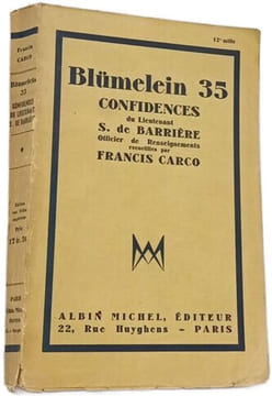 Blümelein 35 Confidences. S. de Barrière Francis Carco