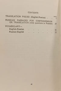Passages for Russian Translation and Comprehension
