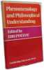 Phenomenology and Philosophical Understanding. Pivcevic  Pivcevic Edo