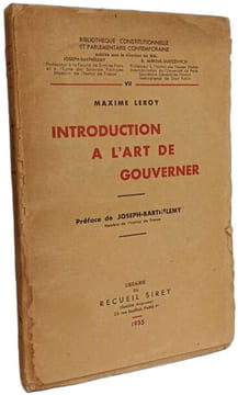 Introduction à l'art de gouverner. Maxime Leroy
