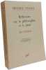 R&eacute;flexions sur la philosophie et le droit: Les carnets. Villey Michel