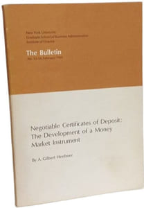Negotiable Certificates of Deposit: The Development of a Money Market Instrument - The bulletin n°53-54 february 1969
