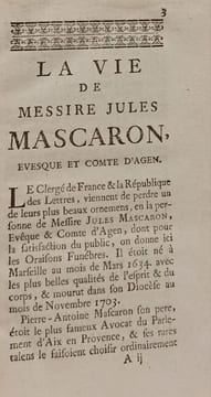 Recueil des oraisons funèbres prononcées. Jules Mascaron