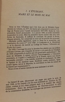 L'étudiant Précédé de Michelet et la parole historienne par Gaëtan Picon. Jules Michelet