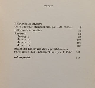L'opposition ouvrière