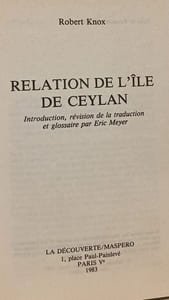 Relation de l'île de Ceylan