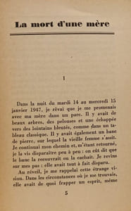 La mort d'une mère