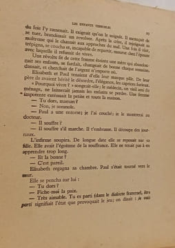 Les enfants terribles. Jean Cocteau
