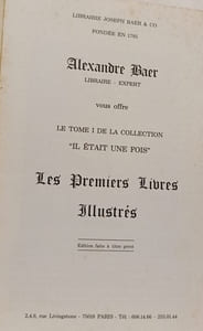 Les Premiers Livres Illustrés Tome 1