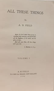 All These Things Volume 1