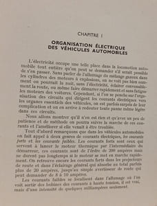 L'électricité dans l'automobile