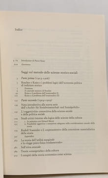 Saggi sul metodo delle scienze storico-sociali (Edizioni di Comunità). Rossi P. Weber Max