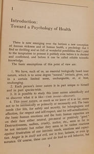 Toward a Psychology of Being