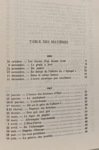 Au fil des jours - propos d'un libéral 1962-1965