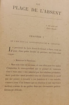 La Place de l'absent. Mme J. Borius