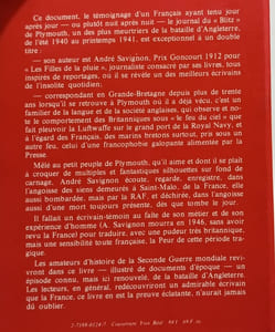 Le Feu du ciel : Plymouth 1940-1941