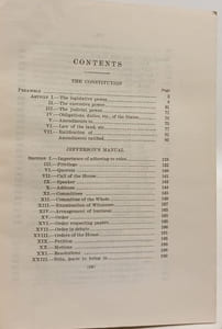Constitution Jefferson's Manual and Rules of the House of Representatives of the United States - ninety-fifth congress