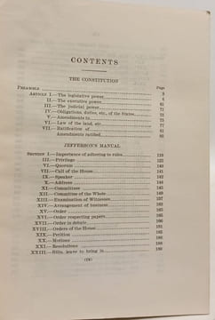 Constitution Jefferson's Manual and Rules of the House of Representatives of the United States - ninety-fifth congress. Wm. Holmes Brown