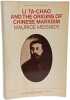 Li Ta-chao and the Origins of Chinese Marxism --- Atheneum 154. Maurice Meisner