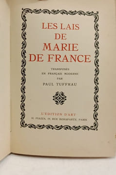 Les lais de Marie de France. Marie de France Paul Tuffrau