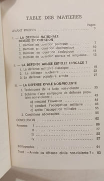 Armée ou défense civile non violente. Ouvrage collectif