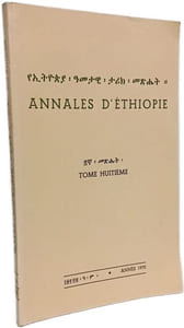 Annales d'Éthiopie TOME HUITIEME année 1970