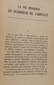 Le roman des grandes existences. La vie héroïque et glorieuse de Carpeaux. Georges Lecomte