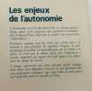 Les Enjeux de l'autonomie. Genevi&egrave;ve Decrop