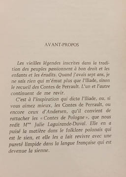 Contes et légendes de Pologne. Julie Laguirande-Duval