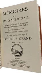 Mémoires de Mr D 'Artagnan Capitaine Lieutenant de la première compagnie des Mousquetaires du Roi.- 3 volumes -