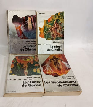 Le démon du vent; La fureur de Cthulhu; Le réveil de Cthulhu; Les lunes de Borée; Les abominations de Cthulhu. Brian Lumley