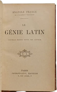 Le Génie Latin. Anatole France