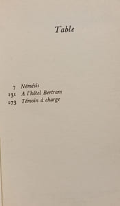 Némésis. A l'hôtel Bertram. Témoin à charge Volume 17