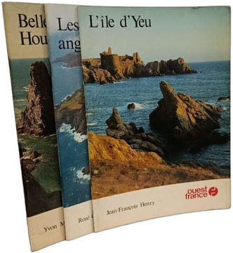 Ile d'Yeu + Les îles anglo-normandes + Belle-Ile Houat et Hoëdic --- 3 livres. Henry Mauffret Guadez