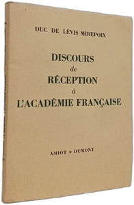 Discours de réception à l'Académie française