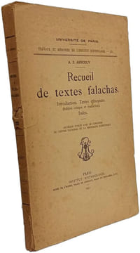 Recueil de textes falachas : introduction textes éthiopiens (édition critique et traduction) index. A. Z. Aescoly