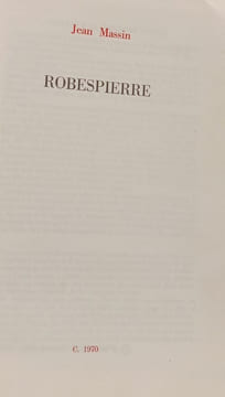Robespierre. Jean Massin