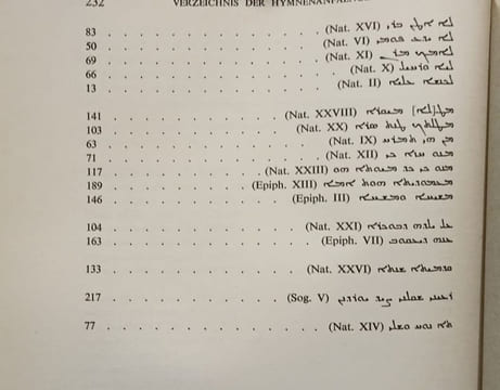 Des heiligen Ephraem des Syres Hymnen de Nativitate (Epiphania) Scriptores Syri TOMUS 82-83 - Corpus scriptorum christianorum orientalium VOL. ...