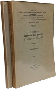 Des heiligen Ephraem des Syrers Hymnen de Ecclesia - scriptores syri T.84-85 - Corpus scriptorum christianorum orientalium Vol. 198-199