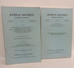 Journal Asiatique 6 num&eacute;ros TOME 288-1 / 290-1 / 292-1-2 / 294-1 / 294-2 / 295-1 - &eacute;dit&eacute;s entre 2000 et 2008. Collectif
