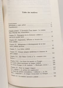 INTRODUCTION A LA LITTERATURE YIDDISH ANCIENNE