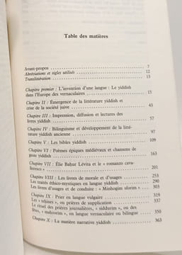 INTRODUCTION A LA LITTERATURE YIDDISH ANCIENNE. Baumgarten Jean
